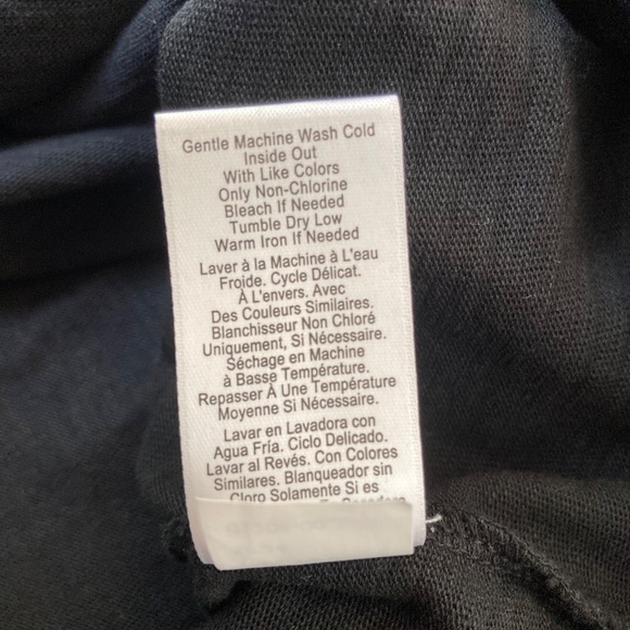 Nation LTD Anthropologie Terrin Snap Crop Top Large Black Rolled Hem 100% Cotton - Picture 9 of 10